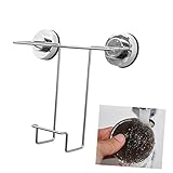 HOMSFOU Edelstahl Zeitschriftenhalter Mit Saugnapf Wandmontage Ohne Bohren Für Badezimmer Und Toilette Modernes Design Für Magazine Und Zeitungen