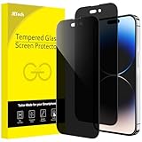 JETech Sichtschutz Full Screen für iPhone 14 Pro Max 6,7 Zoll, Anti-Spy Panzer Schutz Glas Folie Schutzfolie, Kante zu Kante Displayschutz Hat Keinen Einfluss auf die Hülle, 2 Stück