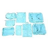 generic 8 -teilige Gepäckverpackungswürfel Set - Twill Oxford -Stoffreisen Organisatoren mit Reißverschlüssen, Faltbare Aufbewahrungstaschen für Geschäftsreise und Urlaub
