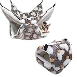 DKDDSSS 2 Stück Kleintier Hängematte, Doppellagig Hängematte Meerschweinchen Kleintiere Betthöhle, Käfig-Hängematte Set Zubehör, Guinea Pig Ratte Chinchillas Totoro Hamster Frettchen Mäuse Nager