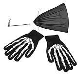 HONMEET 1 Satz Handschuhe für Halloween kostã¼me fã¼r erwachsene fäustel handschue Umhänge kapuzenmantel männer halloween deko Halloween-Umhangdekoration Halloween-Dekoration Polyester