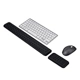 Yizhet Handgelenkauflage Set für Tastatur und Maus Handballenauflage mit Ergonomische Memory Schaum Bequeme Handauflage Anti-Sehnenscheidenprobleme für Computer, Laptop und Notebook (Schwarz)