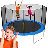 Extralink Trampolin Outdoor, Trampolin Outdoor Kinder, Durchmesser 183cm Höhe 220cm, Sicherheitsnetz mit Reißverschluss, Verzinkter Stahl, 200kg Belastbarkeit,Gefedertes Trampolin