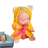 Riaisttd Realistische Puppe für Kinder, Simulationspuppe - Echt aussehende Puppen,Reborn-Puppenspielzeug, 4,3-Zoll-Puppe mit weichem Körper, echte Puppen für Kinder ab 3 Jahren
