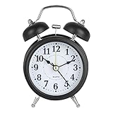 TMMLIJIPL Kinderwecker, 7,6 cm, Doppelglockenwecker, Metall, e mit Hintergrundbeleuchtung, Nachtlicht, Schreibtisch-Tischuhr für Zuhause, Büro, Schlafzimmer, Nachttisch, Schreibtisch (Farbe: 4) (3)