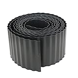 Rasenkante | Rasenkante | Metallzaun Welle flexibel 10 m für Kies Beet Pfad Pool Spielbereich Outdoor