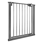 TANYEAR Türschutzgitter Treppenschutzgitter ohne Bohren, Absperrgitter Kindergitter Türgitter Treppengitter mit selbstschließend, für Kinder und Haustiere, 75-85 cm breit, Schwarz