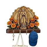 Schlüsselhaken, religiöser ästhetischer Aufhänger, Heimdekoration, Holz-Schlüsselbrett mit 4 Haken, für Handtuch, Tasche, Hut, Eingang, Schlafzimmer, Badezimmer, Küche, Flur, Garage, Büro, Bauernhaus