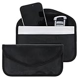 Sibba 2 Stück Handy Schlüsselmäppchen Anti Tracking Handyhülle Autoschlüssel Schutz Signal Blocker Tasche Keyless Hülle Funk Stop RFID Funkschlüssel Abschirmung Kohlefaser Sleeve Handytasche für Handy