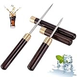 Eispickel, Edelstahl-Eiszerkleinerer Mit Holzgriff, Eishacker, Eismeißel, Japanischer Stil, Ideal Für Bars und Zuhause,für die Eisherstellung in der Küche, Bar, Barkeeper, Picknick, Camping