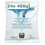 400g Raum-/ Luftentfeuchter - Granulat im Vliesbeutel - Nachfüllpack für Raumentfeuchterboxen ab 400g (Duftneutral, 24 x 400 g)