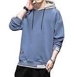 Ursus Copia Hoodie, Sweashirts, Herren-Kapuzenpullover, lässiger Harajuku-Hoodie, einfarbig, Herrenmode, Oberteil, Pullover, Hoodie, Frühlings- und Herbst-Sweatshirt, Größe S, Blau, blau, S