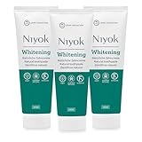 Niyok® Whitening Zahnpasta 'Mint' (3x75ml) • Remineralisierende Zahnpasta für weiße Zähne • Natürliche Pflege & Frische • Plastikreduzierte Tube • Ohne Fluorid & Vegan