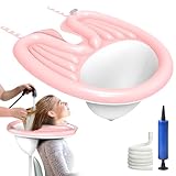 AVCXEC Haarwaschbecken für Bettlägerige, Kopfwaschbecken für Bettlägerige, Aufblasbares Haarwaschbecken für Haare Waschen im Bett und Stuhl, für Behinderte, Schwangere Frauen, ältere Menschen