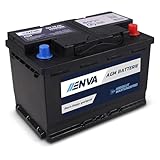 ENVA AGM Starterbatterie 70Ah 760A 12V leistungsstarke und wartungsfreie Batterie für Fahrzeuge mit Start-Stopp-Technologie, hohe Zyklenfestigkeit und Vibrationsresistenz