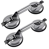 Forever Speed 2x Saugheber Aluminium Saugnapf Fliesen Suction Lifters Glass Suction Vacuum Lifter 120 mm max.100kg mit 2 Saugnäpfen