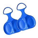 ROMISBABA 2 Stück Hdpe Outdoor Ski Board Rutschbrett für Dickes Strapazierfähiges Sand und Grasgleitbrett Tragbar Rutschfestes Design für Eltern Junge Mädchen Interaktion Zufällige Farbe