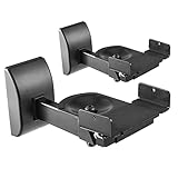 RICOO 2X Lautsprecher Wandhalterung Halterung Wand Boxen Lautsprecherwandhalterungen Schwenkbar Neigbar Universal LH051-B Lautsprecherhalterung Halter Boxenhalterung Wandhalter Speaker Wall Mount