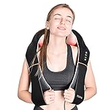 RENPHO Nackenmassagegerät mit Wärme, Schulter Massagegerät, Elektrisches Shiatsu Massagegerät für Nacken und Rücken, 3D-Rotation Massage Einstellbaren Geschwindigkeiten