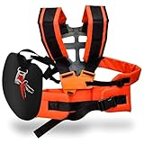 Schultergurt für Motorsense,Doppelter Trimmer Schultergurt,Profi Schulterriemen Motorsense,Verstellbarer Rasentrimmer Gurt,für Motorsense Freischneider Rasentrimmer