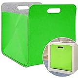 DuneDesign 100% Recycling Filz: Aufbewahrungsbox 33x38x33 - Kompatibel Mit IKEA Kallax - Cube Storage Boxen für Kallax Regal Bücherregal Einsatz Box für Kleider Spielzeug