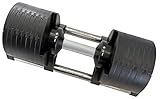 Diamond【wählbare Hanteln 2-20/32/43 kg + Gestell】Verstellbare Dumbbell mit Schnellzwinge, Gewichte für Fitnessstudio Zuhause & Pro, Griff Ø 35 mm, Step 2-2,5 kg, platzsparende Halterung (2-32 kg)