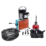 1000W Elektrische Rohrreinigungsmaschine, Rohrreinigungsgerät Kanalreinigungsmaschine mit 52.5ft Feder Abfluss Rohrreinigung für Rohr-Durchmesser 20-150 mm