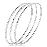 Lusofie Armreif Silber Aus Sterlingsilber Armband Silber 925 Damen– Eleganter Glänzender Stern-Armbänder Geschenk Für Mama Ehefrau Zum Valentinstag Oder Muttertag