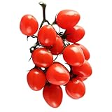 Deko Cherry Tomaten im Bund Kunstobst Kunstgemüse Künstliches Obst Gemüse Dekoration, Realistische Kirschtomaten Faux (Rot)