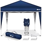 tillvex Pavillon 3x3m wasserdicht | Pop-Up Faltpavillon höhenverstellbar | Gartenzelt UV Schutz 50+ | Partyzelt mit Tasche für Garten (Blau)