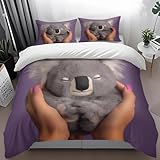 Bettwäsche 155X220 Plüsch Spielzeug Bettbezug Microfaser,Bettwasche Modern,Bettwäsche Set Jugendliche Jungen,1 Bettbezügen & 2 Kissenbezügen 80X80