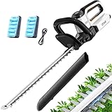 Litheli Heckenschere Akku, mit Zwei 2,0 Ah Akkus, 51 cm Schnittlänge, Anschlagschutz, ergonomischer Griff, für Sträucherschneiden Gartenpflege, Hedge Trimmer