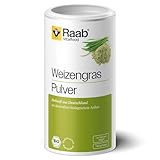 Raab Vitalfood® Bio Weizengras Pulver (140 g) - Bio-Weizengras aus Deutschland ohne Zusatzstoffe, perfekt für Smoothies & Shakes, vegan, glutenfrei