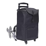 Transportkarre Sackkarre Bis 75KG Treppensteiger, Treppensackkarre Klappbar Extra Langer Teleskopgriff 100cm mit wasserdichte Canvas Tasche Elastisches Seil Stumme Anti-Rutsch-Räder