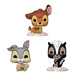 Funko Pop! Bambi 3er Set - Bambi, Klopfer und Blume