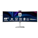 Philips 49B2U6900CH - 49 Zoll DQHD Curved Monitor, Webcam, Mikrofon, RJ45, höhenverstellbar (5120x1440, HDMI, DisplayPort, USB-C, USB Hub) schwarz