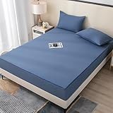 GPRL Grad Rundumschutz Matratzenschoner mit Reißverschluss Matratzenhülle Gesteppt Unterbetten Maschinenwaschbar Matratzenauflage Matratzenschutz,Grau(180 * 200 * 20 cm)