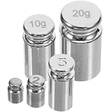 Mikikit 5 Stück Kalibriergewichte Set aus Stahl für Digitale Waagen Hohe Genauigkeit Tragbar und Zuverlässig Justiergewichte für Balance und Schmuckwaagen