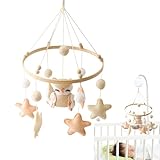 Spieluhr für Wiege | Sensorisches Spielzeug für Neugeborene für Kinderbett , sensorisches Spielzeug aus Filz, handgefertigt, neutrales Design, Zubehör für Zimmer