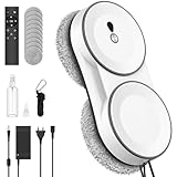 Fensterputzroboter, Intelligenter Fensterreinigungsroboter 5600 Pa mit 2 automatische Sprühfunktion, 3 Reinigungsmodi, Intelligente Pfadplanung und Randerkennung, Fernbedienung, für Glatte Oberflächen