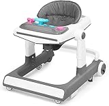 Bellababy Lauflernhilfe Babywalker,Lauflernwagen Baby Walker Babywippe mit Rollen, justierbare Höhe, Multifunktions Anti-Rollover Kleinkind Walker, Geeignet für alle Terrains für Babys 7-15 Monate