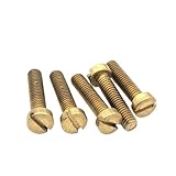 Messing-Spalt-Zylinderkopfschrauben, Messingschraube M2 M2,5 M3 M4 M5 M6 M8 5 ~ 100 Stück (Farbe: Brass, Größe: M6 x 16 (20 Stück)