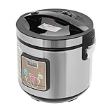 WooDerson Schwarzer Knoblauch Fermenter, intelligenter automatischer Fermentierer, modernes Design mit großer Kapazität, für gleichmäßige Fermentation, 6L Edelstahl