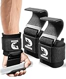 DMoose Fitness Zughilfen Krafttraining für Männer & Frauen (Paar) - Reißfestes Nylon mit 8 mm dicke Handgelenk straps - Zughilfe Gym für Kraftdreikampf & Kreuzheben Stütze - Griffhilfen Kraftsport
