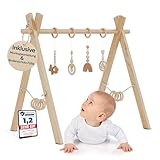 MAYSON® Spielbogen Baby aus Holz nach Montessori – Höhenverstellbarer & Schadstofffreier Spielbogen (Spieltrapez) – Sicher ab 0 Monate – Perfekt für Neugeborene