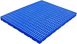 MekUk Kunststoffpalette Plastic Pallets, Lightweight Moisture-Proof Floor Pallets, Indoor & Outdoor Storage Grid Pad für Zwinger, Garten, Keller, Patio (Color : Blu, Size : 60x30x3cm)