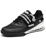 NGARY Gewichtheberschuhe Herren & Damen Squat Schuhe rutschfest Fitness Training Sportschuhe Weightlifting Schuhe Gym Training Sneakers,Schwarz,43 EU