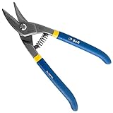 S&R Blechschere Circular-Serie 250mm, gebogen/gerade, flexibel einsetzbare Schere für kreisförmige und gerade Schnitte von Metall, Stahl Blech, Figurenschere, Lochschere