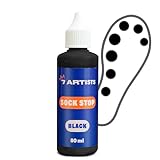 7 Artists Sock Stop Textilfarbe Schwarz 80 ml – Flüssiger Sockenstopper für Stoppersocken, Anti Rutsch Socken, Grip Socks Pilates | Antirutsch Kleber für Socken, Teppichfarbe