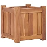 Snsowed Hochbeet 30x30x30 cm Massivholz Teak, Palettenrahmen, Hochteich, Gemüsebeet, Kräuterregal Balkon, Blumenbeet, Kräuterspirale, Tomatenbeet, Pflanzhochbeet - 48964